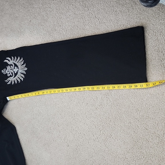 BCBG Y2K Black Embellished Track Pants - Picture 4 of 6